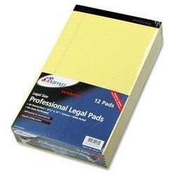 Ampad/Divi Of American Pd & Ppr evidence® perforated 8 1/2x14 pads, legal rule, red margin, canary, 50 sheets, dozen (AMP20230)