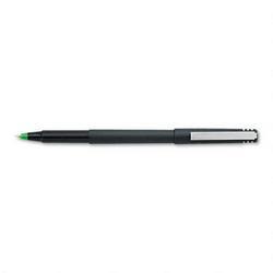 Faber Castell/Sanford Ink Company uni ball® Roller Ball Pen, Fine Point, 0.7mm, Black Matte Barrel, Green Ink (SAN60104)
