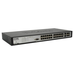 D-LINK SYSTEMS D-Link DES-3028 Managed L2 Switch - 24 x 10/100Base-TX LAN, 2 x 10/100/1000Base-T LAN, 2 x 10/100/1000Base-T LAN