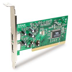 D-LINK SYSTEMS INC D-Link High-Speed USB 2.0 2-Port PCI Adapter - 2 x 4-pin Type A Male - USB 2.0 - Plug-in Card