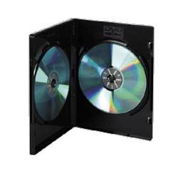 Compucessory DVD Storage Cases,Wrap Around Exterior,4 Cap.,5/Pack,Black (CCS10050)
