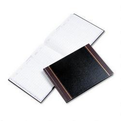 Wilson Jones/Acco Brands Inc. Detailed Visitor Register Book, 208 White Pages, 9-1/2 x 12-1/2, Black Cover (WLJS491)