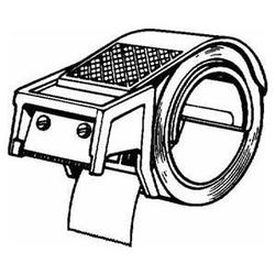 3M Dispenser for 3 Core Box Sealing Tape, Compact and Quick Loading, Gray (MMMH122)