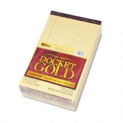 Tops Business Forms Docket® Gold Legal Ruled Pad, Legal Size, Canary, 20#, 50 Sheets/Pad, 12/Pack (TOP63980)