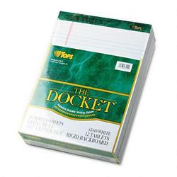 Tops Business Forms Docket® Legal Ruled Pad, 16#, Letter Size, White, 50 Sheets/Pad, 12/Pack (TOP63410)