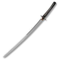 Cold Steel Double Edge Katana, Ray Skin Handle, Wood Scabbard