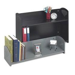 Safco Products Double-Tier Multi-Purpose Steel Book Rack, Mar-Resistant Finish, Black (SAF3022BL)