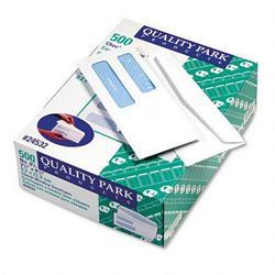 Quality Park Products Double Window Envelopes for Checks, Security Tint, Size #8-5/8, 500/Box (QUA24532)