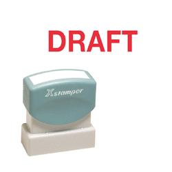 Shachihata Inc. U.S.A. Draft Ink Stamp, 1/2 x1-5/8 , Red Ink (SHA1360)