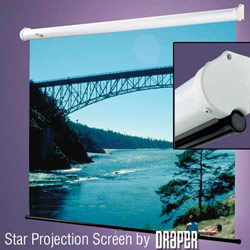 Draper Star Manual Wall and Ceiling Projection Screen - 70 x 70 - Fiberglass Matt White - 99 Diagonal
