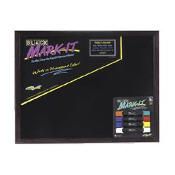 Drimark Products, Inc. Dry-Erase Board,18 x24 ,Wood Frame,Markers Included,Black (DRI8724MB1824)
