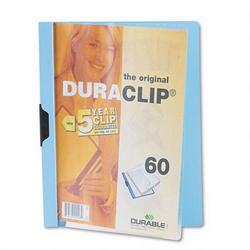 Duarable Office Products Corp. DuraClip® Clear Front Vinyl Report Cover, 60-Sheet Capacity, Light Blue (DBL2214BE)