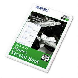 Rediform Office Products Durable Hardcover Carbonless Numbered Money Receipt Book, 200 Sets/Black (REDS1657NCL)