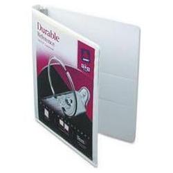 Avery-Dennison Durable Vinyl View Binder, 1/2 Capacity, White (AVE17002)