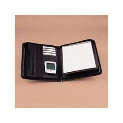 Samsill Corporation E-Keeper Heavy-Grain Vinyl Executive Pad Holder with 8-1/2x11 Flip Pad, Black (SAM70130)