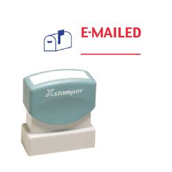 Shachihata Inc. U.S.A. E-Mailed Ink Stamp, 1/2 x1-5/8 , Blue/Red Ink (SHA2025)