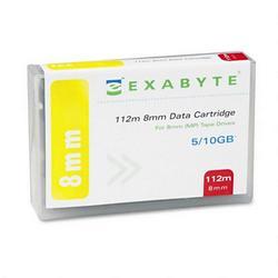 EXABYTE 8MM TAPE CARTRIDGE, SINGLE 5GB UNCOMPRESSED/10GB COMPRESSED 8MM, 112M, M