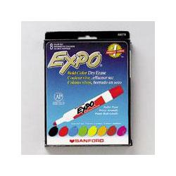 Faber Castell/Sanford Ink Company EXPO Dry Erase Markers, Eight-Color Set, Chisel Tip (SAN83078)