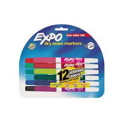 Faber Castell/Sanford Ink Company EXPO Low Odor Dry Erase Markers, 12-Color Sets, Fine Point (SAN86603)