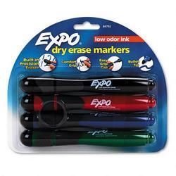 Faber Castell/Sanford Ink Company EXPO® Bullet Tip Markers with Eraser and Grip, Four Color Set (SAN84792)