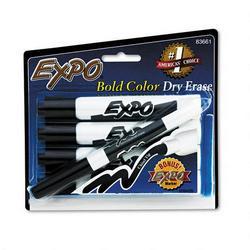 Faber Castell/Sanford Ink Company EXPO® Dry Erase Markers, One-Color Four-Marker Set, Chisel Tip, Black (SAN83661)
