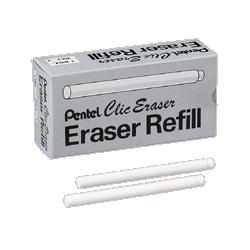 Pentel Of America Earser Refill; Nonabrasive; 2/Pack; White (PENZER2BPK6)