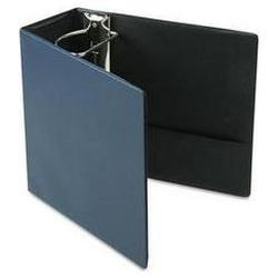 Cardinal Brands Inc. Easy Open® D-Ring Binder with Finger Slot, Leather Grain Vinyl, 5 Capacity, Navy (CRD18763)