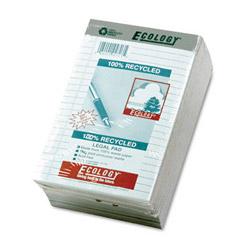 Riverside Paper Ecology® Premium Recycled Legal Pads, 5 x 8, Blue-Gray, Wide Rule, 50/Pad, Dozen (RIV04703)