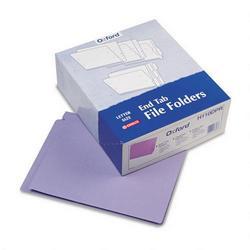 Esselte Pendaflex Corp. End Tab Folders, Double-Ply Straight Cut Tab, Letter Size, Purple, 100/Box (ESSH110DPR)