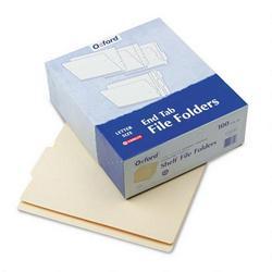 Esselte Pendaflex Corp. End Tab Manila File Folders, 1/3 Asst. Cut Double-Ply Tabs, Letter, 100/Box (ESSH113D)