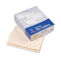 Esselte Pendaflex Corp. End Tab Manila File Folders, 1/3 Asst. Cut Single-Ply Tabs, Letter, 100/Box (ESSH113)