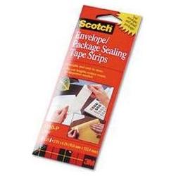 3M Envelope/Package Sealing Tape Strips, 25/Pad, 2 Pads/Pack, Clear (MMM3750P2CR)