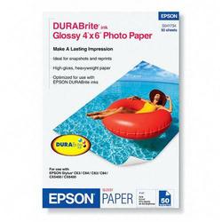 EPSON Epson DURABrite Glossy Photo Paper - 4 x 6 - 53lb - High Gloss - 50 x Sheet (S041734)