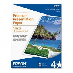 EPSON Epson Double-Sided Matte Presentation Paper - Letter - 8.5 x 11 - 47lb - Matte - 50 x Sheet - White (S041568)