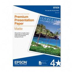 EPSON Epson Matte Heavyweight Inkjet Paper - Letter - 8.5 x 11 - 45lb - Matte - 50 x Sheet - White (S041257)