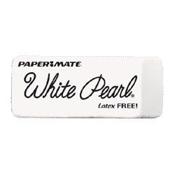 Papermate/Sanford Ink Company Eraser, Latex Free, 3 Count, Smudge Resistant, White (PAP70624)