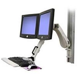 ERGOTRON Ergotron HD Combo Dual-Monitor Arm, Keyboard Tray with Sliding Mouse Tray - 20 lb, 5 lb (44-407-200)