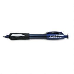 Pentel Of America Ergotwist™ Retractable Ballpoint, Medium Point, Blue Barrel, Black Ink (PENBK99CA)