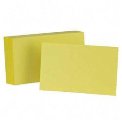 Esselte Pendaflex Corp. Esselte Colored Blank Index Card - 5 x 8 - 100 x Card - Canary