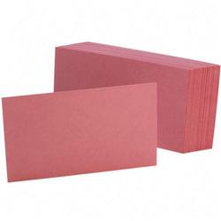 Esselte Pendaflex Corp. Esselte Colored Blank Index Cards - 3 x 5 - 100 x Card - Cherry
