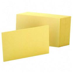 Esselte Pendaflex Corp. Esselte Colored Blank Index Cards - 4 x 6 - 100 x Card - Canary