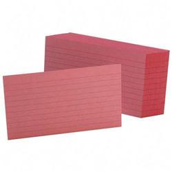 Esselte Pendaflex Corp. Esselte Colored Ruled Index Cards - 3 x 5 - 90lb - 100 x Card - Cherry