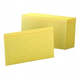 Esselte Pendaflex Corp. Esselte Colored Ruled Index Cards - 4 x 6 - 90lb - 100 x Card - Canary