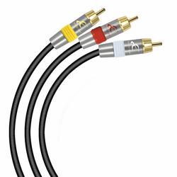 METRA ELECTRONICS CORPORATION Ethereal Stereo Audio/Video Cable - 3 x RCA - 3 x RCA - 6.56ft
