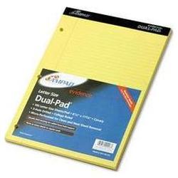 Ampad/Divi Of American Pd & Ppr Evidence® Canary Dual Pad with Medium Rule, 8-1/2 x 11-3/4, 100 Sheets (AMP20223)