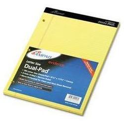 Ampad/Divi Of American Pd & Ppr Evidence® Canary Dual Pad with Narrow Rule, 8-1/2 x 11-3/4, 100 Sheets (AMP20246)