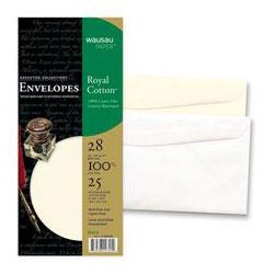 Wausau Papers Executive Collection™ #10 Envelopes, 100% Cotton Ivory, 28 lb,4-1/8x9-1/2 ,25-Pk (WAU29725)