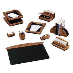 Rolodex Executive Woodline II Desk Pad with Wood Pencil Ledge, 25-1/4 x19-3/4 , Cherry ELD19251