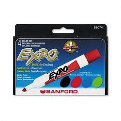Faber Castell/Sanford Ink Company Expo® Dry Erase Markers Four-Color Set, Bullet Tip (SAN88074)