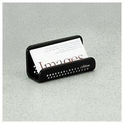 Eldon Office Products Expressions Punched Metal and Wire Business Card Holder, Black (ELDFG9E9000BLA)